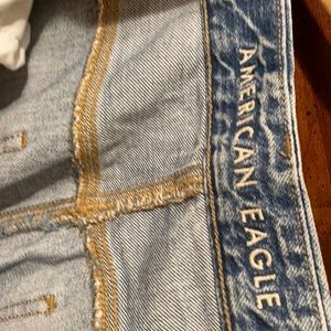 American Eagle Curvy Mom Distressed Jeans